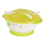 Купа за храна с лъжица и вилица F1301 зелен