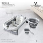 Сгъваем бебешки комплект за баня Balena розов - Image 2