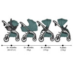 Комбинирана количка 3 в 1 Unique Pine-Green - Image 4