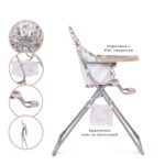 Детски стол за хранене Scaut  бежов - Image 7