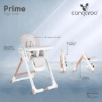 Детски стол за хранене Prime светлосив - Image 2