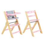 Дървен стол за хранене Caramel розов - Image 3