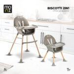 Стол за хранене Biscotti 2 в 1 сив - Image 2
