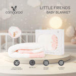 Одеяло с шерпа 80/110 cm Little friends розов - Image 2