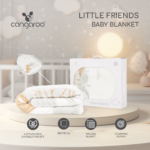 Одеяло с шерпа 80/110 cm Little friends сив - Image 2