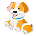 Дървен бебешки пъзел Куче - Image 3