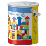 Дървен цветен конструктор, 100 части - Image 2