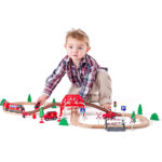 Дървен влак с релси Пожарникари, 60 части - Image 3