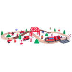 Дървен влак с релси Пожарникари, 60 части - Image 2