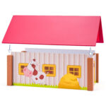 Дървен комплект Ферма с три сгради и подложка - Image 3