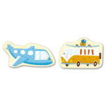 Дървени магнитни фигури Превозни средства, Hape - Image 3