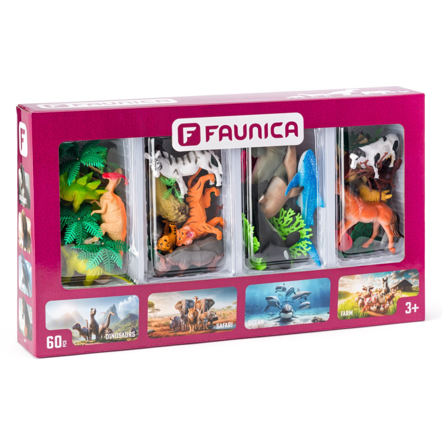 Комплект фигурки Животни на планетата, 60 броя