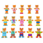 Дървен пъзел в кутия Мечета с дрехи, 54 елемента - Image 3