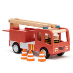 Дървена пожарна кола с фигурки - Image 3