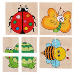 Комплект 4 дървени пъзела Калинка - Image 3