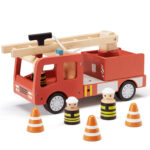 Дървена пожарна кола с фигурки - Image 2