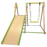 Детски дървен Pikler (пиклер) триъгълник 4 в 1 – люлка, пързалка, катерушка и рампа | Ginger Home - Image 4