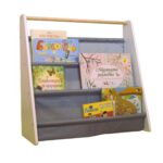 Преносима Детска Етажерка за Книги GINGER HOME, Обзавеждане за Детска Стая, Бяло, Сиво - Image 6