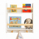 Стенна Детска Етажерка GINGER HOME – Бяла, с Рафтове и Закачалки - Image 8