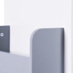 Въртяща се на 360 Градуса Секция ROCKET с Рафтове на 4 нива, Дървена - за Съхранение на Книги  и Играчки WHITE/GRAY - Image 7