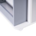 Въртяща се на 360 Градуса Секция ROCKET с Рафтове на 4 нива, Дървена - за Съхранение на Книги  и Играчки WHITE/GRAY - Image 8