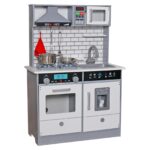 Детска Дървена Кухня GINGER HOME със Звук, Светлина, Бяла W10C493J - Image 2