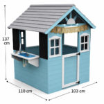 Детска дървена къща за игра GINGER HOME с кухня – 110×103×137 см - Image 7