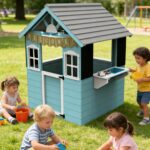Детска дървена къща за игра GINGER HOME с кухня – 110×103×137 см - Image 6