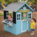 Детска дървена къща за игра GINGER HOME с кухня – 110×103×137 см - Image 8