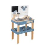 Детска Дървена Работилница с Инструменти, GINGER HOME, Синя, 46х26х67cm - Image 3