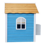 Детска Дървена Къщичка за Игра GINGER HOME – За Ролеви Игри, Двор и Градина, Синя, 118×138×132.5 см - Image 4
