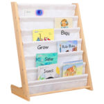 Детска Етажерка за Книги Дърво GINGER HOME, 6 Рафта, Монтесори 64x30x79 см