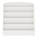 Детска Етажерка GINGER HOME, Органайзер с Рафтове за Книжки и Списания, Дървена, Бяла, 80х30х80 см. - Image 2