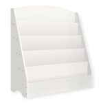 Детска Етажерка GINGER HOME, Органайзер с Рафтове за Книжки и Списания, Дървена, Бяла, 80х30х80 см. - Image 3