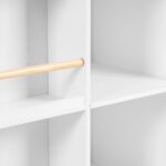 Детска Етажерка за Играчки и Книги GINGER HOME, Къща с Рафтoве и Дъска за Рисуване, Монтесори, Бяла, 72.5x40x95.8 см - Image 7