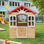 Детска дървена къщичка за игра на открито GINGER HOME – за двор и градина, 115×102×129 см - Image 8