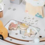 Детска Дървена Образователна Маса с Лабиринт и Мъниста GINGER HOME, 40x40x54 см - Image 3