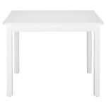 Детска Маса с 4 Столчета GINGER HOME, Дървен Комплект за Игра и Учение, Бял, 66x56x48 см - Image 7