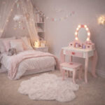 Детска Дървена Тоалетка с Огледало и Светлини GINGER HOME, Розова, 92 см - Image 6