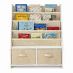 Детски Дървен Органайзер 2 в 1, Етажерка за Книжки и Кутии за Съхранение на Играчки - Image 2