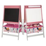 Детски Статив за Рисуване GINGER HOME 3 в 1 - Черна Дъска, Бяла Дъска, Хартиена Ролка, SUPER GIRL - Image 5