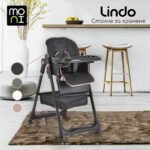 Детски стол за хранене с подарък Lindo бял - Image 2