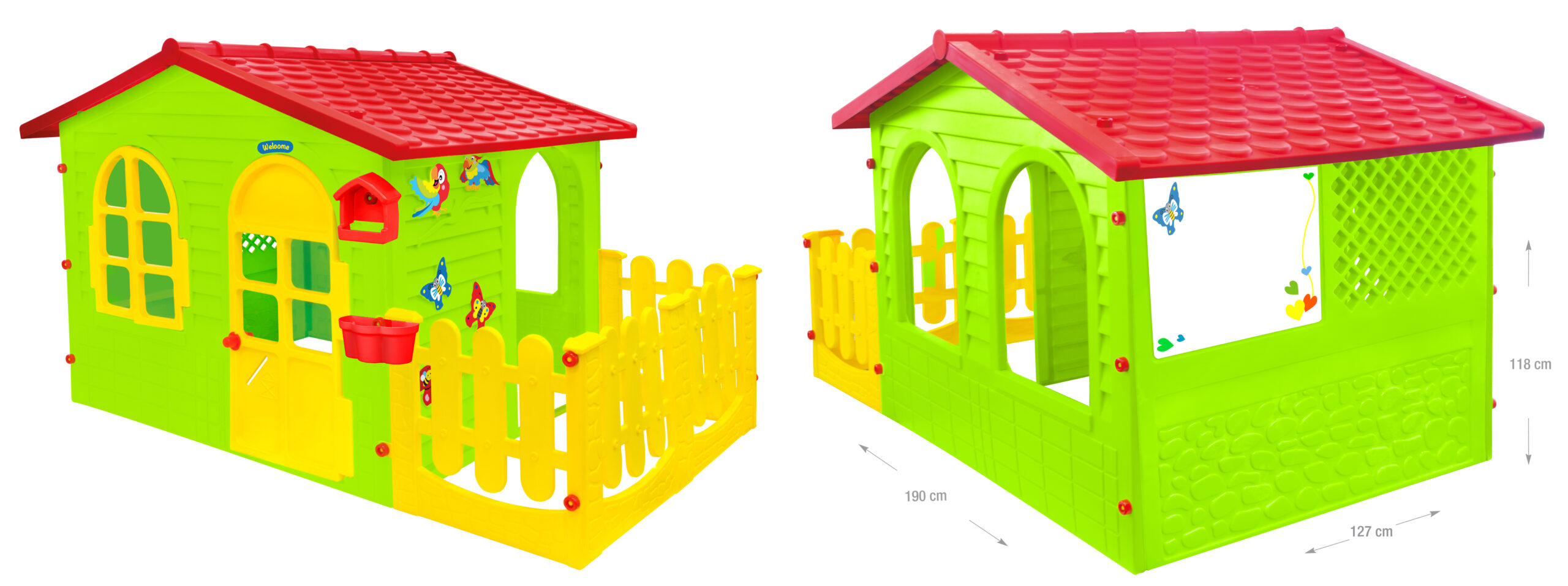 Къща с ограда и дъска за рисуване 12243