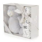 Бебешко одеяло 90/75 cm с играчка Grey bear - Image 8