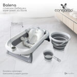 Сгъваем бебешки комплект за баня Balena сив - Image 9