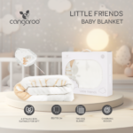 Одеяло с шерпа 80/110 cm Little friends сив - Image 2
