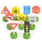 Дървен сет коли и пътни знаци TKF050 - Image 5