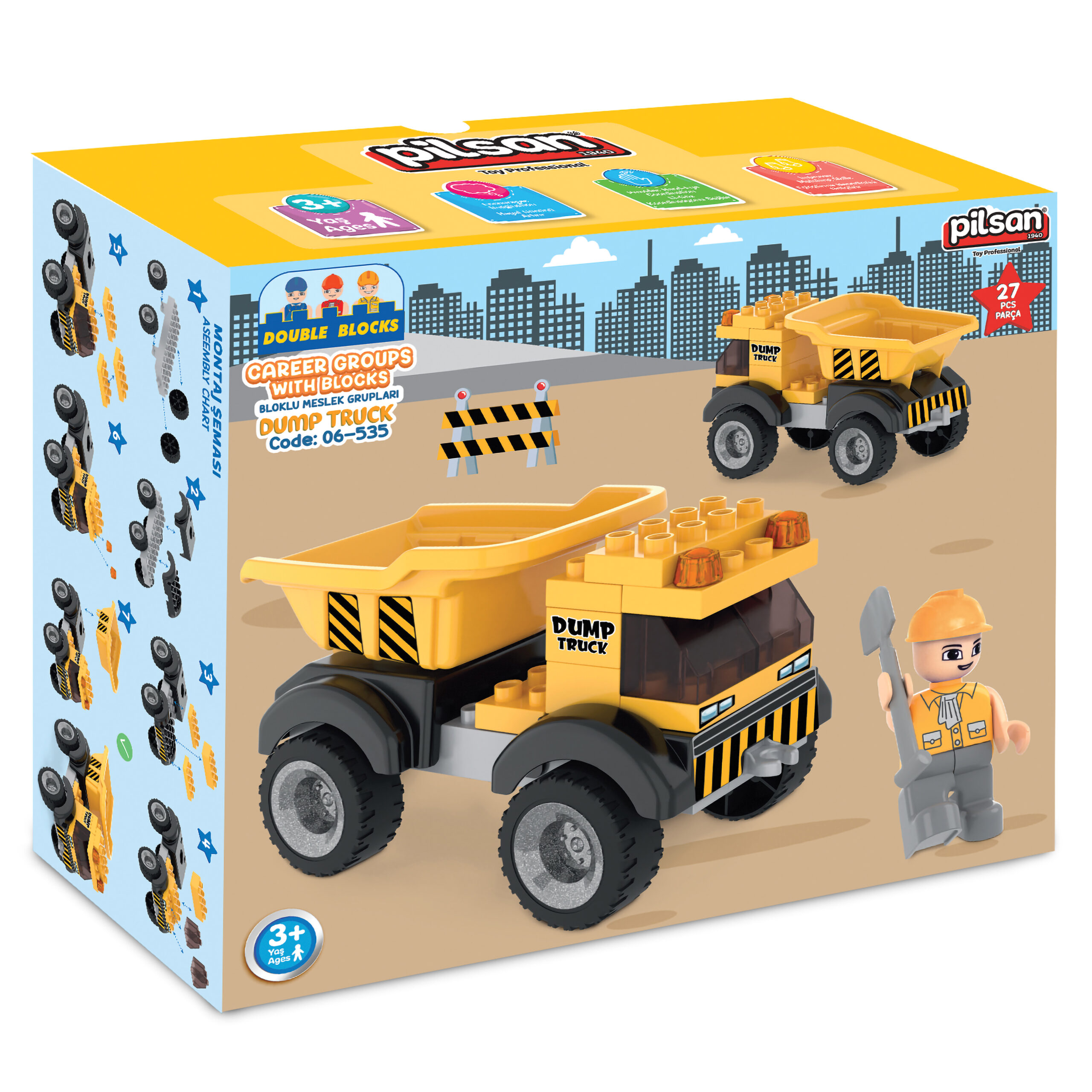 Конструктор Pilsan Career Group Dump-truck-06535