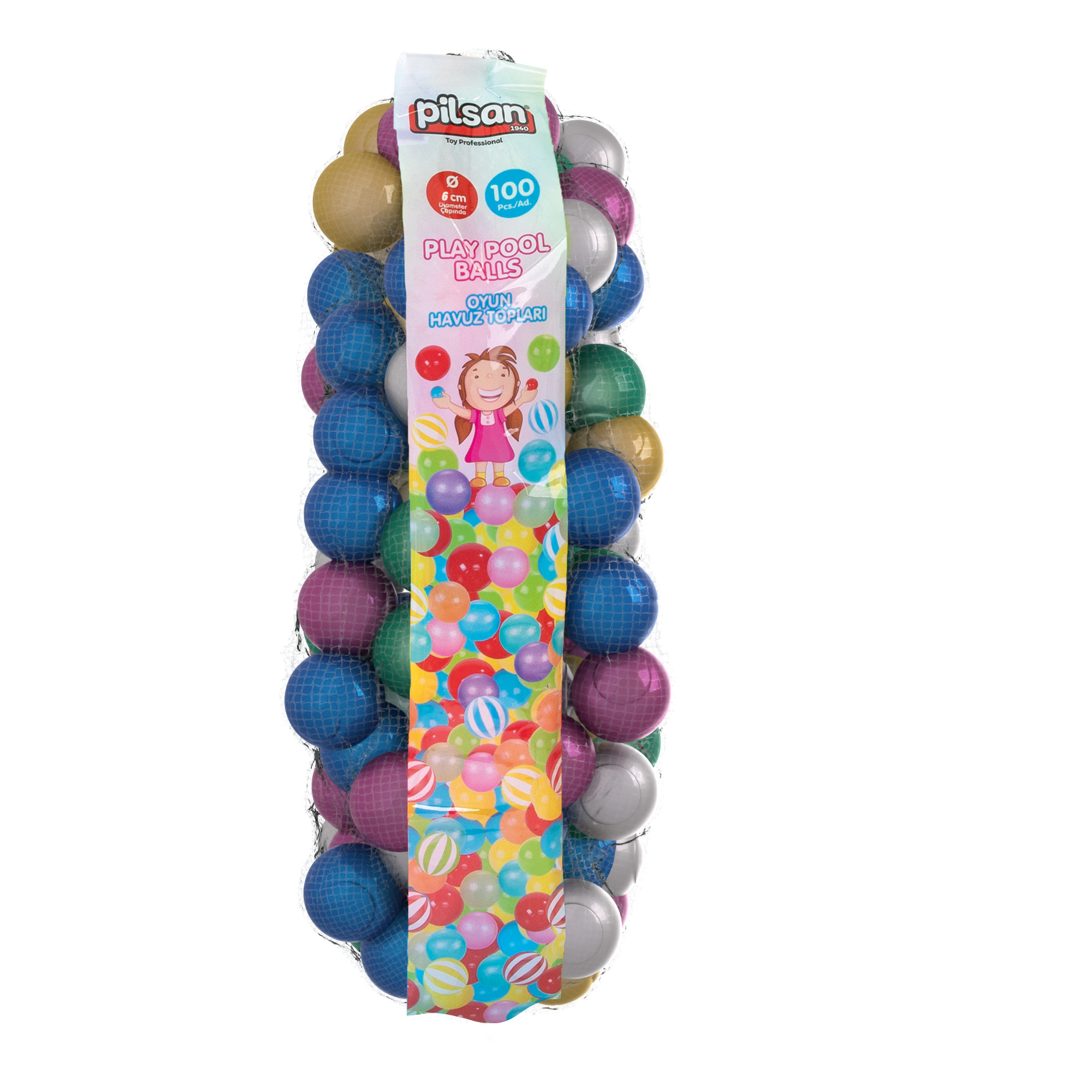 Топки за игра 6 см 100 бр. Glitter 06405