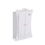 Дървена мебел за кукла - гардероб бял 011 - Image 2